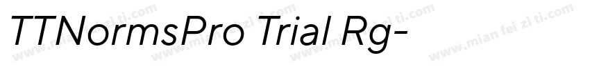 TTNormsPro Trial Rg字体转换